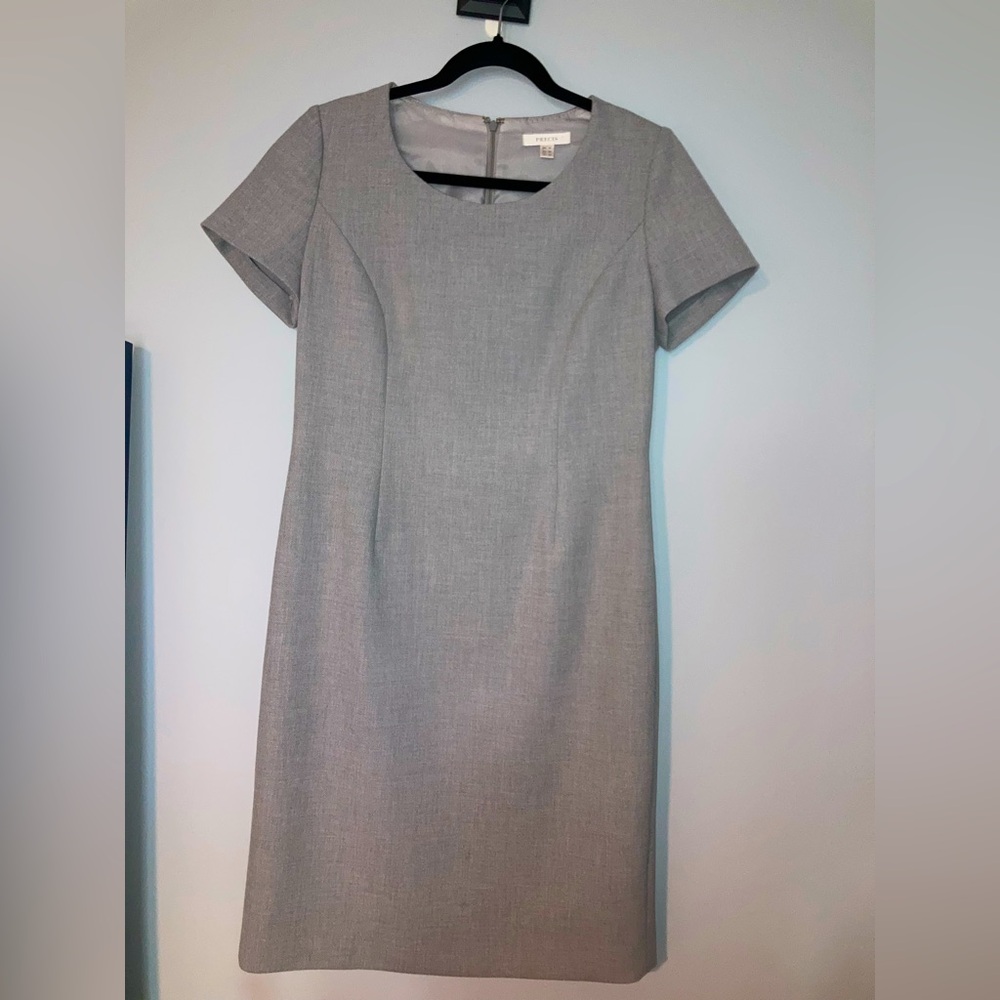 Precis fully lined gray sheath dress size 10